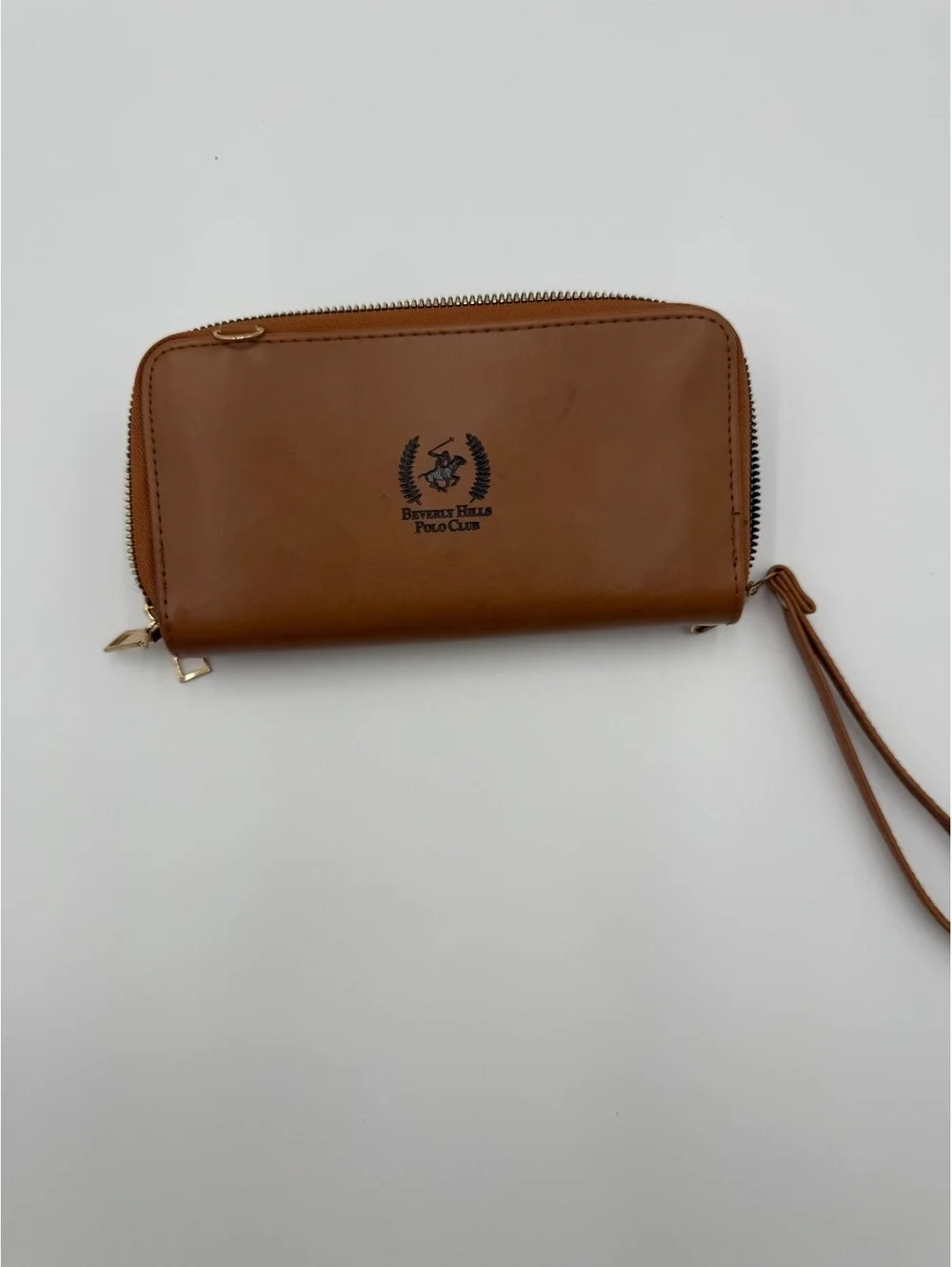 Beverly Hills Polo Club Brown Zip-Around Wristlet Wallet
